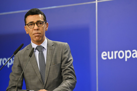 Pressekonferenz zur Kohäsionsaktion für Flüchtlinge in Europa im EU-Parlament in Brüssel