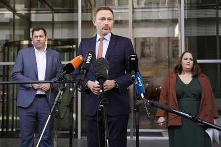 Statement der Parteivorsitzenden der drei Ampel-Parteien in Berlin
