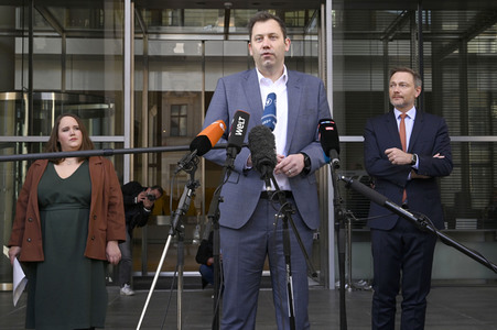 Statement der Parteivorsitzenden der drei Ampel-Parteien in Berlin