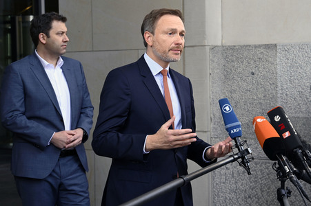 Statement der Parteivorsitzenden der drei Ampel-Parteien in Berlin