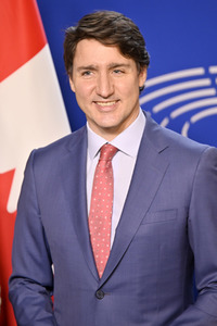 Fototermin mit Justin Trudeau im EU-Parlament in Brüssel