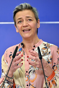 Pressekonferenz zum Gesetz über digitale Märkte im EU-Parlament in Brüssel