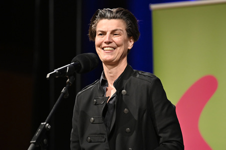 Anke Engelke und Carolin Emcke auf der lit.Cologne 2022 in Köln