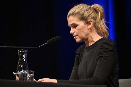 Anke Engelke und Carolin Emcke auf der lit.Cologne 2022 in Köln