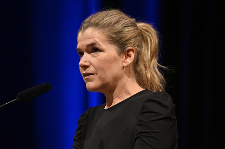 Anke Engelke und Carolin Emcke auf der lit.Cologne 2022 in Köln