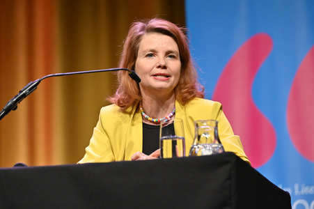 Annette Frier und Michael Kessler auf der lit.Cologne 2022 in Köln