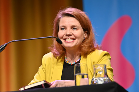 Annette Frier und Michael Kessler auf der lit.Cologne 2022 in Köln