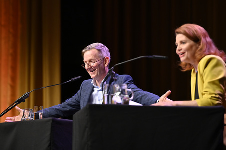 Annette Frier und Michael Kessler auf der lit.Cologne 2022 in Köln