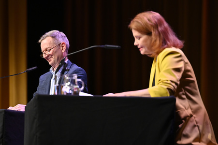 Annette Frier und Michael Kessler auf der lit.Cologne 2022 in Köln