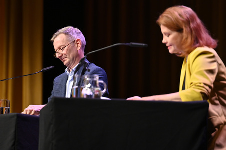 Annette Frier und Michael Kessler auf der lit.Cologne 2022 in Köln