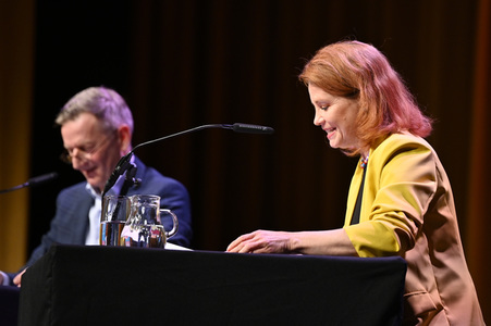 Annette Frier und Michael Kessler auf der lit.Cologne 2022 in Köln