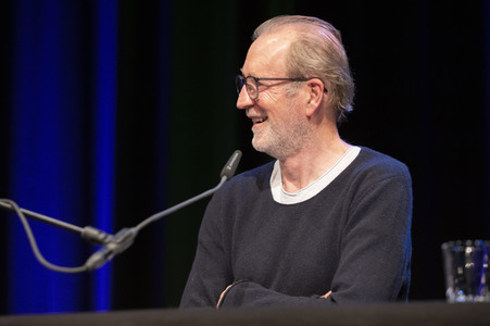 Claudia Michelsen, Justus Maier und Peter Lohmeyer auf der lit.Cologne 2022 in Köln