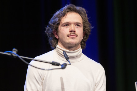 Claudia Michelsen, Justus Maier und Peter Lohmeyer auf der lit.Cologne 2022 in Köln