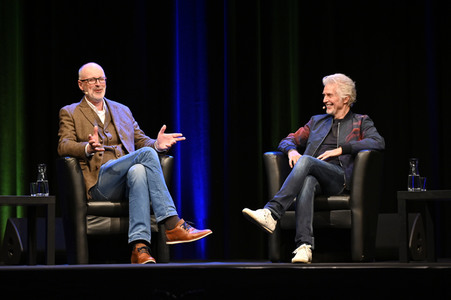 Frank Schätzing und Peter Wohlleben auf der lit.Cologne 2022 in Köln