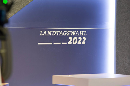 Wahlabend der Landtagswahl im Saarland in Saarbrücken