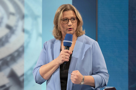 Wahlabend der Landtagswahl im Saarland in Saarbrücken