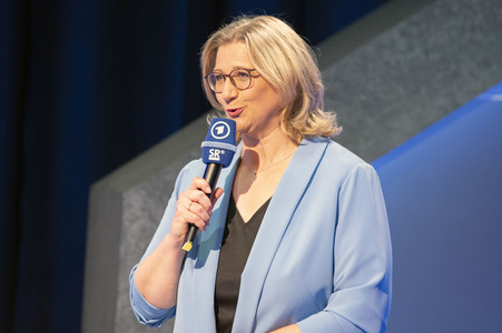 Wahlabend der Landtagswahl im Saarland in Saarbrücken