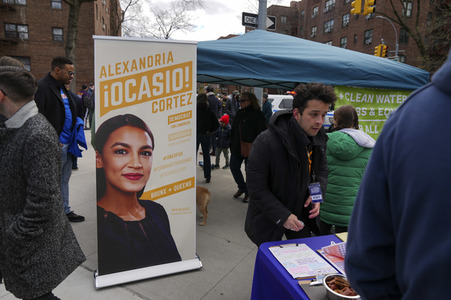 Wahlkampfveranstaltung von Alexandria Ocasio-Cortez in New York