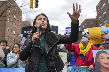 Wahlkampfveranstaltung von Alexandria Ocasio-Cortez in New York