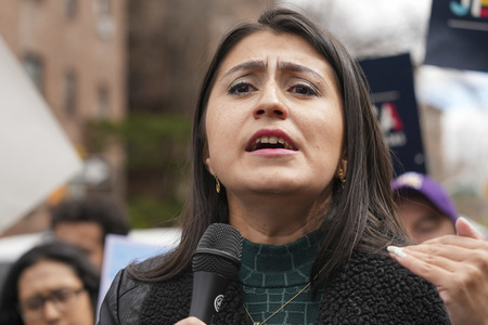 Wahlkampfveranstaltung von Alexandria Ocasio-Cortez in New York