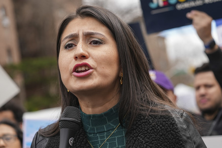 Wahlkampfveranstaltung von Alexandria Ocasio-Cortez in New York