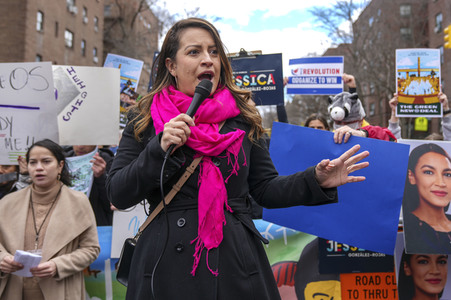 Wahlkampfveranstaltung von Alexandria Ocasio-Cortez in New York