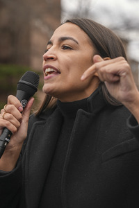 Wahlkampfveranstaltung von Alexandria Ocasio-Cortez in New York