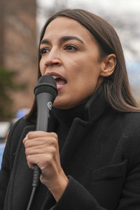 Wahlkampfveranstaltung von Alexandria Ocasio-Cortez in New York