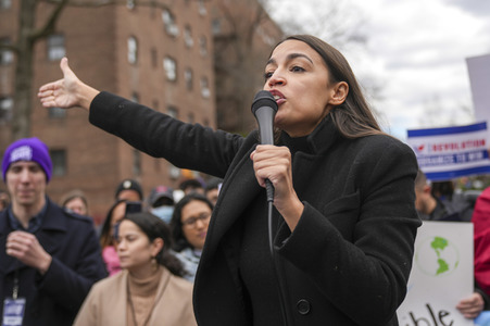 Wahlkampfveranstaltung von Alexandria Ocasio-Cortez in New York