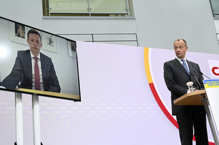 Pressekonferenz der CDU nach den Gremiensitzungen in Berlin