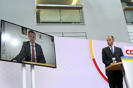 Pressekonferenz der CDU nach den Gremiensitzungen in Berlin