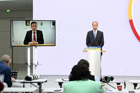 Pressekonferenz der CDU nach den Gremiensitzungen in Berlin