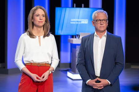 Wahlabend der Landtagswahl im Saarland in Saarbrücken