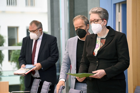 Bundespressekonferenz Bundesweite Baulandumfrage in Berlin