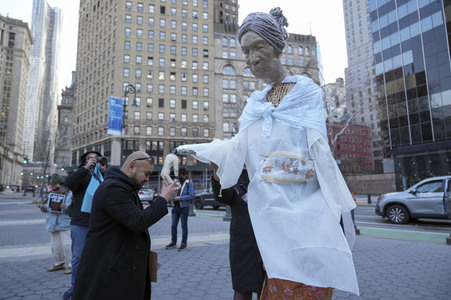 Demonstration von Filipino-Amerikanern in New York