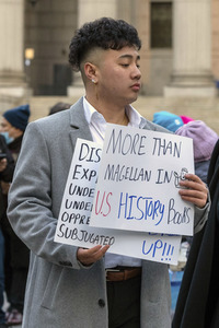 Demonstration von Filipino-Amerikanern in New York