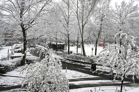 Wintereinbruch in Hamburg