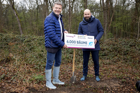 Eurowings und Flughafen Köln/Bonn pflanzen 6.000 Bäume im Königsforst bei Bergisch-Gladbach