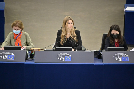 Plenartagung über die Lage in Afghanistan im EU-Parlament in Straßburg