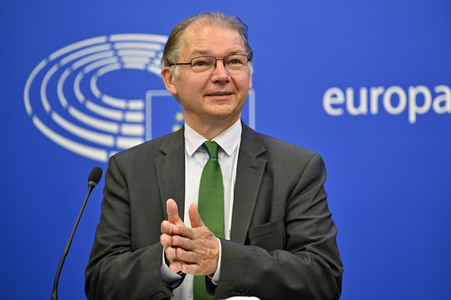 Pressebriefing der Fraktion Grüne/EFA im EU-Parlament in Straßburg