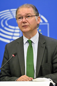 Pressebriefing der Fraktion Grüne/EFA im EU-Parlament in Straßburg