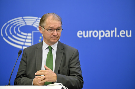 Pressebriefing der Fraktion Grüne/EFA im EU-Parlament in Straßburg