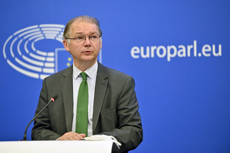Pressebriefing der Fraktion Grüne/EFA im EU-Parlament in Straßburg