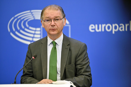 Pressebriefing der Fraktion Grüne/EFA im EU-Parlament in Straßburg