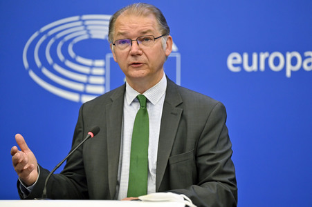 Pressebriefing der Fraktion Grüne/EFA im EU-Parlament in Straßburg