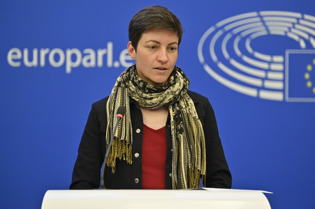 Pressebriefing der Fraktion Grüne/EFA im EU-Parlament in Straßburg