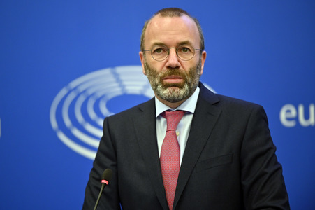 Pressebriefing der Fraktion EVP im EU-Parlament in Straßburg