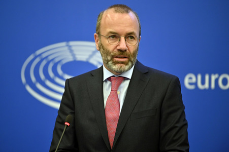 Pressebriefing der Fraktion EVP im EU-Parlament in Straßburg