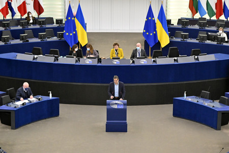 Plenartagung zum Bericht des Weltklimarats im EU-Parlament in Straßburg