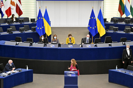 Plenartagung zum Bericht des Weltklimarats im EU-Parlament in Straßburg